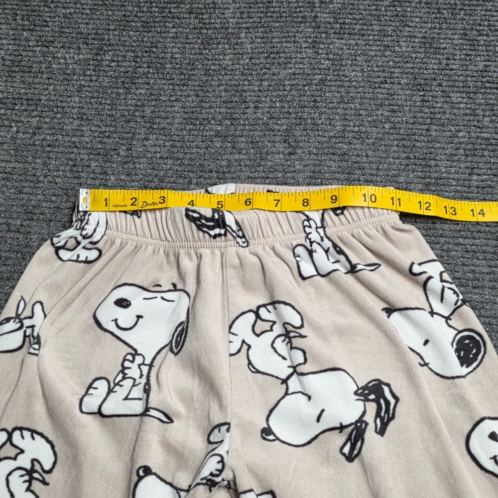 Primark Snoopy Peanuts Pajama Set Women's Size 2XS Beige Fleece Shirt‎ Joggers - Picture 13 of 15
